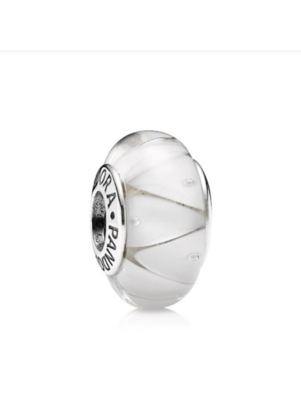 Pandora Murano Captivating White Zig-Zag Charm 925 ALE 790921